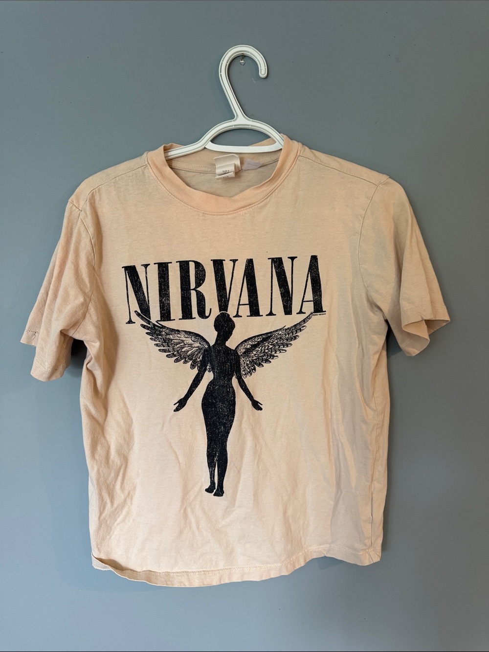 NIRVANA Pale Peach Graphic Tee